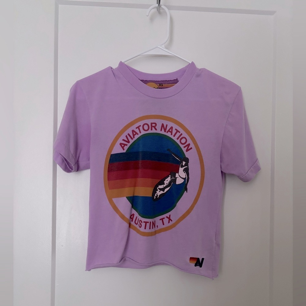 aviator nation *GREAT CONDITION* austin tx women’s purple xs shirt